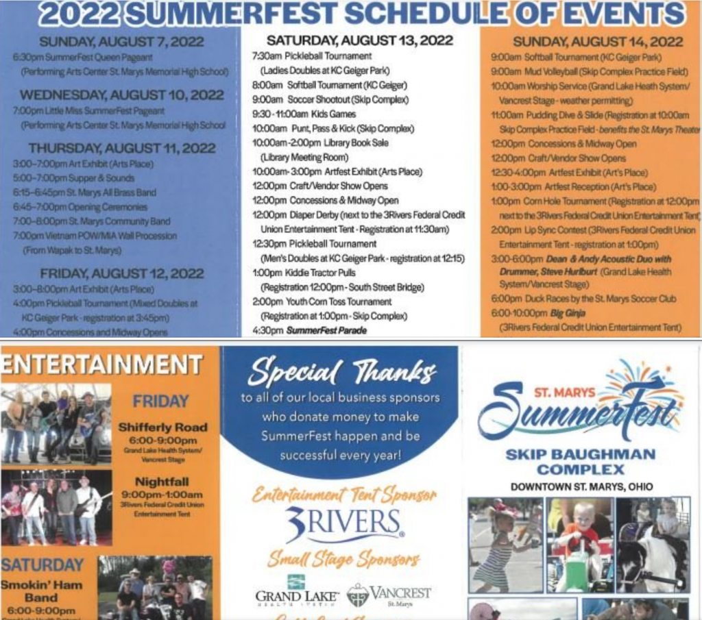 Fort Recovery Harvest Jubilee Greater Grand Lake Visitors Region