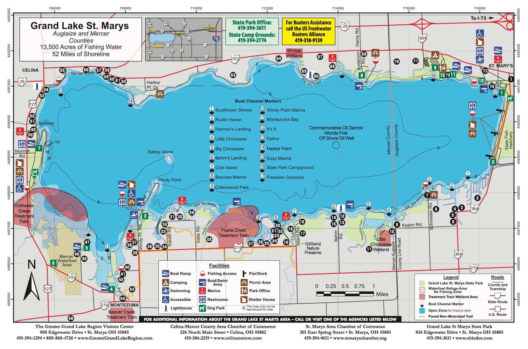 Map of Grand Lake St. Marys