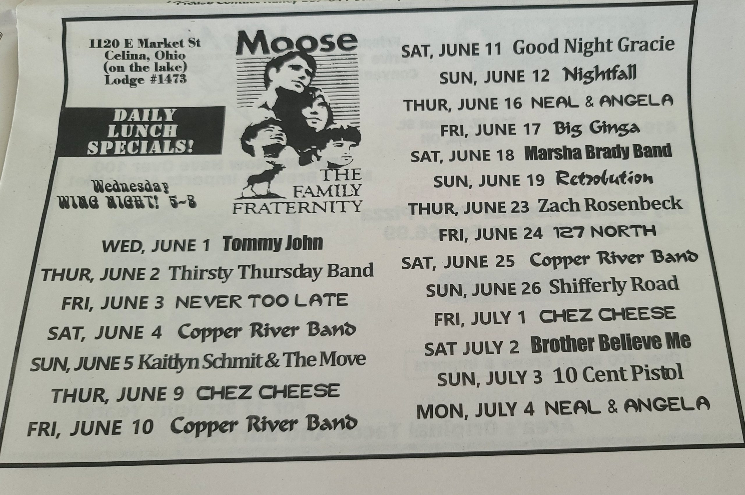 Celina Moose LIVE Music Greater Grand Lake Visitors Region Celina Moose LIVE Music Greater Grand Lake Visitors Region