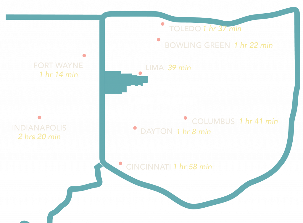 Ohio's Grand Lake Region Location